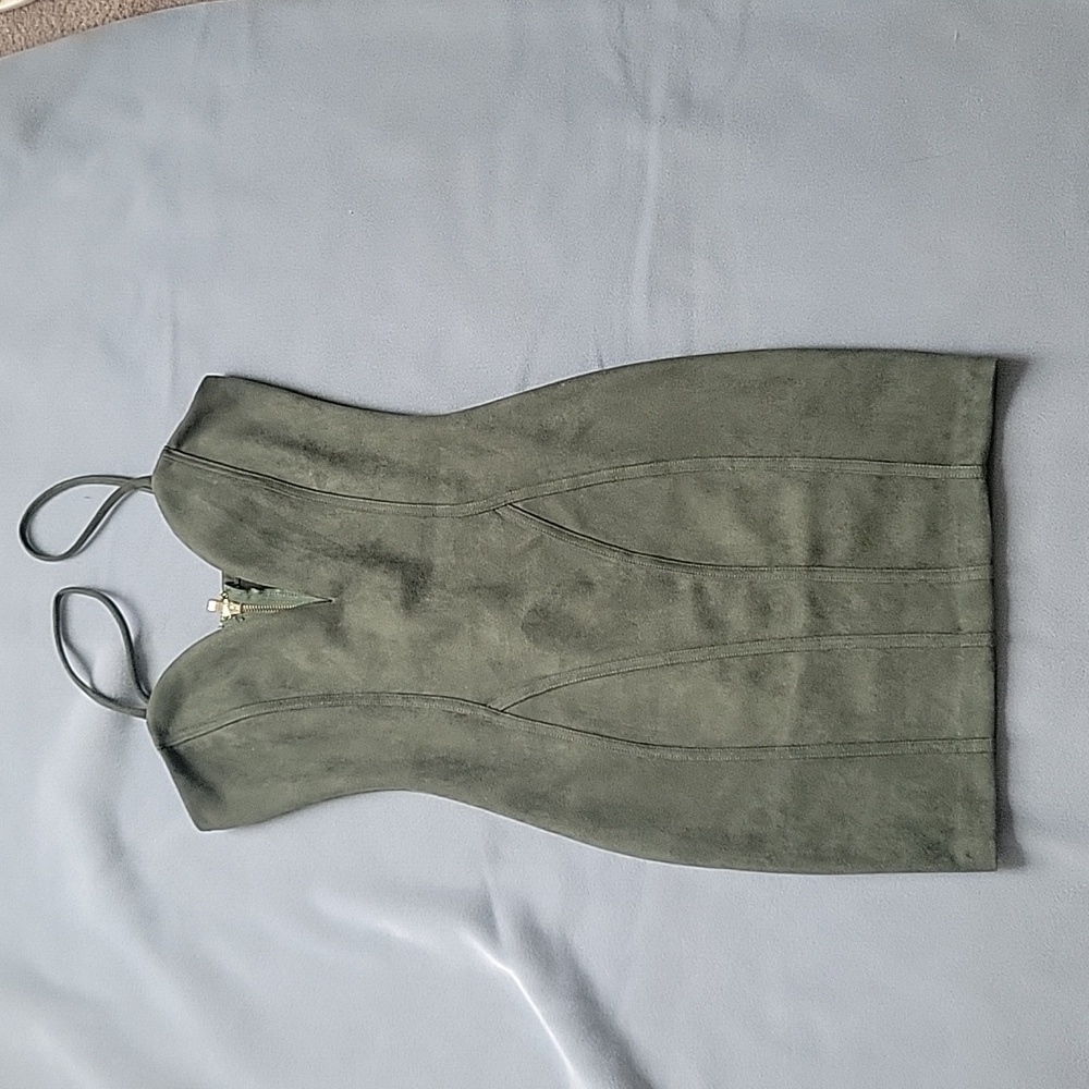 Green bodice mini dress